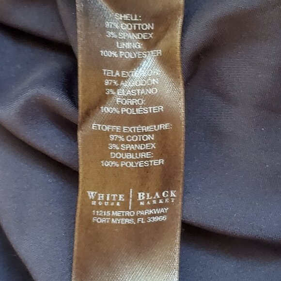 White House Black Market, Navy Sleeveless Dress - Size 4 | Classic Fit & Flare B - Picture 4 of 7